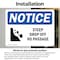 Signmission Steep Drop Off No Passage Sign With Symbol, 10 in W x Rectangle, Vinyl Decal OS-2PACK-NS-D-710-L-18455 - alternate 3